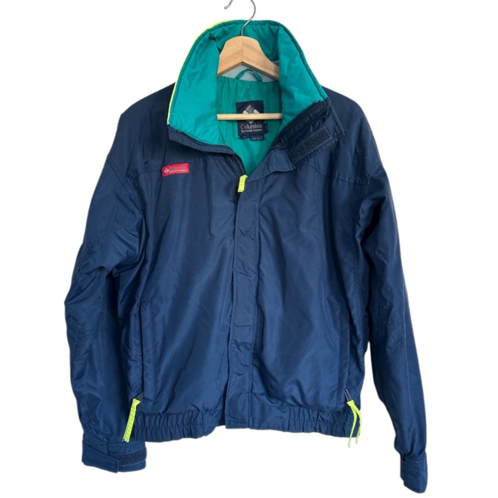 💕 Vintage Men’s Bugaboo Columbia Blue and Teal Jacket Size Medium